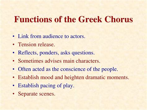 what functions does the chorus serve in a typical ancient greek play? and how do these functions influence the audience's emotional engagement?